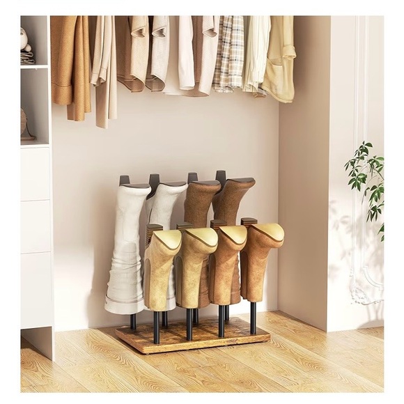 pickpiff Cedar Ball End Boot Rack 4-Pair Shoe Organizer. NEW - Picture 2 of 9